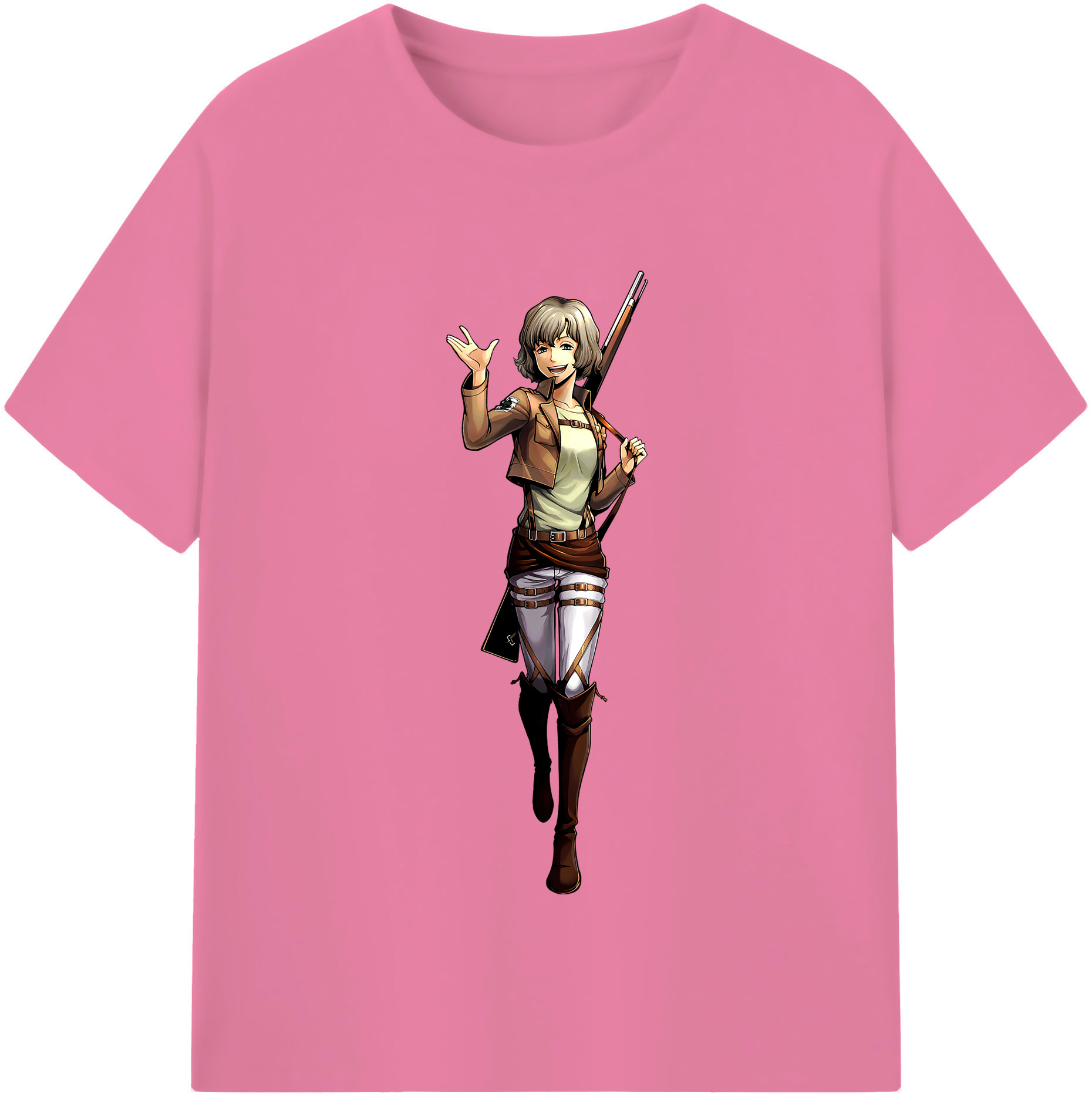 （画像用） 進撃の巨人 ヒツチ Attack on Titan Hitch 綿100％半袖Tシャツ（フロントプリント）